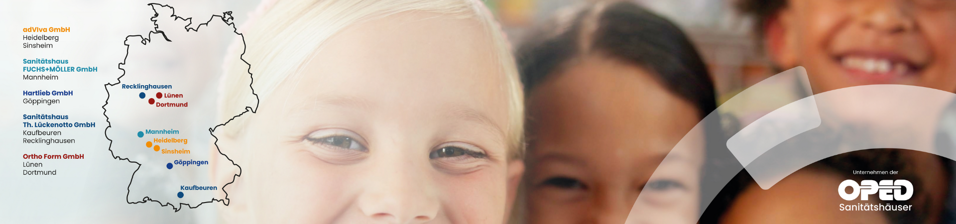 Kinderversorgung an unterschiedlichen Standorten